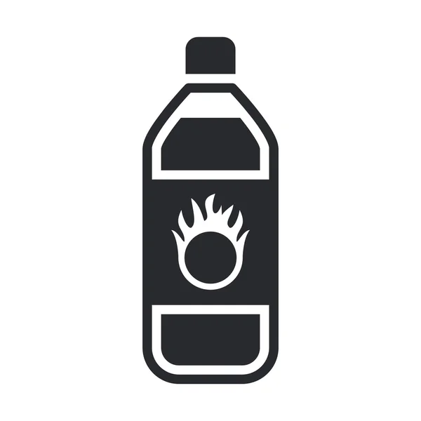 Nebezpečné tekuté láhev v jedné vektorové ikony — Stockový vektor
