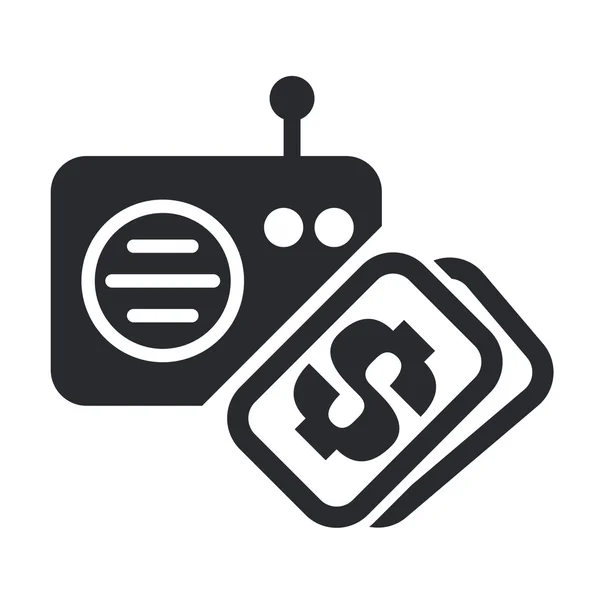 Rádio cena ikona — Stockový vektor