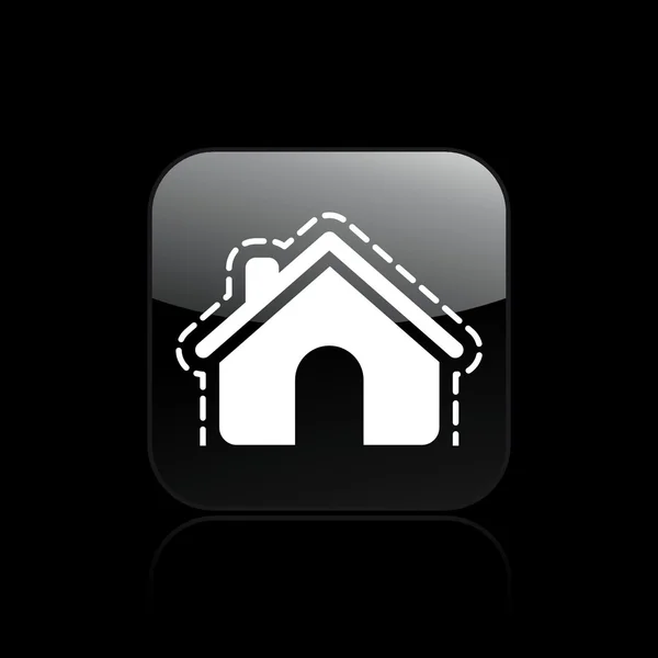 Protection de la maison icône unique — Image vectorielle