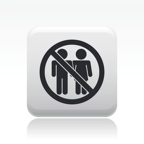 Vector illustration of couple banned icon — Stock Vector