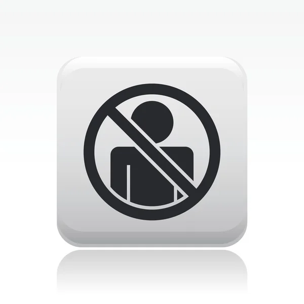 Vector illustration of access forbidden icon — Stock Vector
