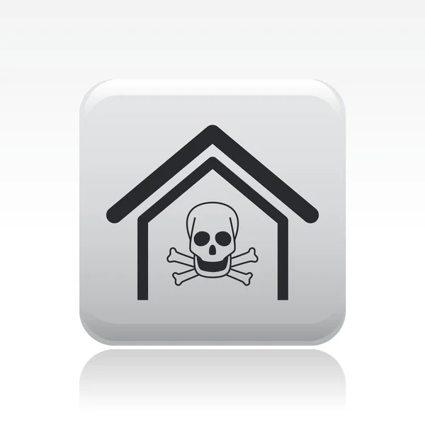 Vector illustration of dangerous home icon — Stock Vector