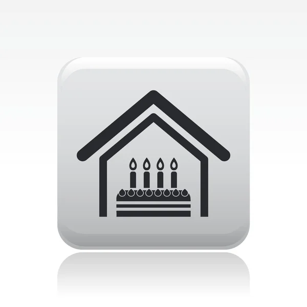 Ilustração vetorial do conceito de celebração de aniversário em casa — Vetor de Stock