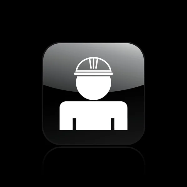 Ilustração vetorial de trabalhador único ícone — Vetor de Stock