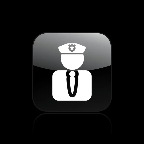 Ilustración vectorial del icono del agente policial — Vector de stock
