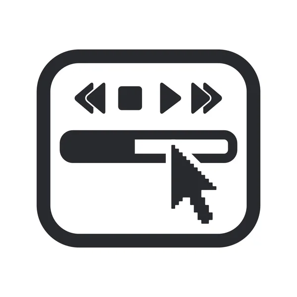 Ilustração vetorial do ícone do conceito de jogador multimídia —  Vetores de Stock