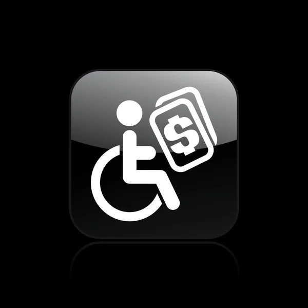 Illustrazione vettoriale dell'icona dell'handicap isolato — Vettoriale Stock