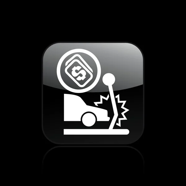 Illustrazione vettoriale dell'icona dell'incidente stradale isolato — Vettoriale Stock