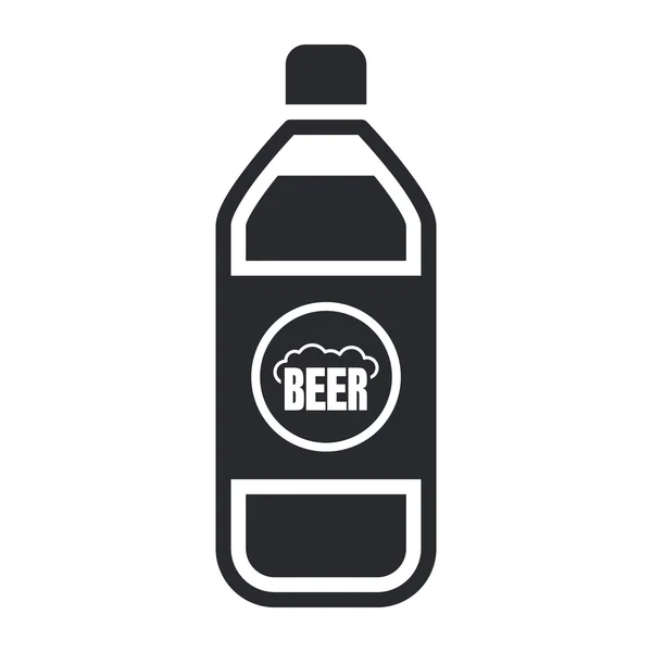 Vector illustration of isolated beer bottle icon — Stock Vector