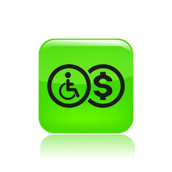 Illustrazione vettoriale dell'icona dell'handicap isolato — Vettoriale Stock