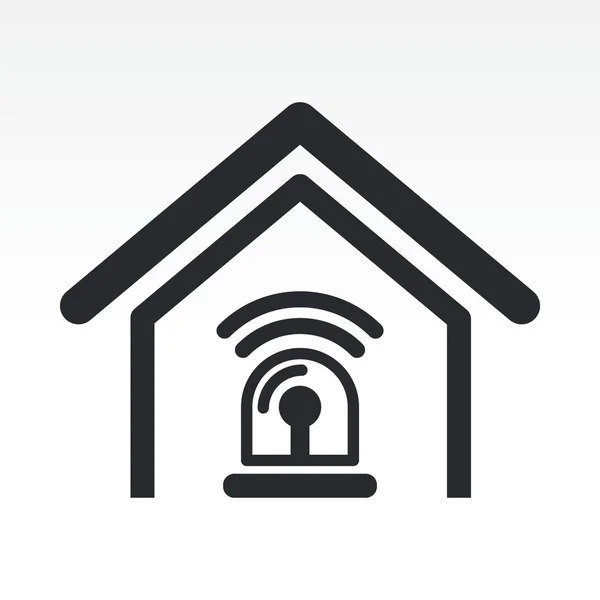 Ilustracja wektorowa ikona alarmu do domu — Wektor stockowy