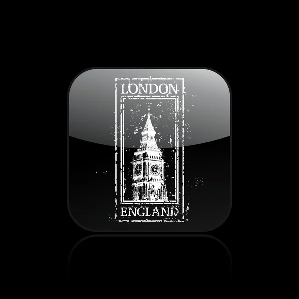 Illustration vectorielle de l'icône imprimée isolée de Londres — Image vectorielle