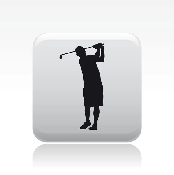 孤立したゴルフ プレイヤー アイコンのベクトル イラスト — ストックベクタ