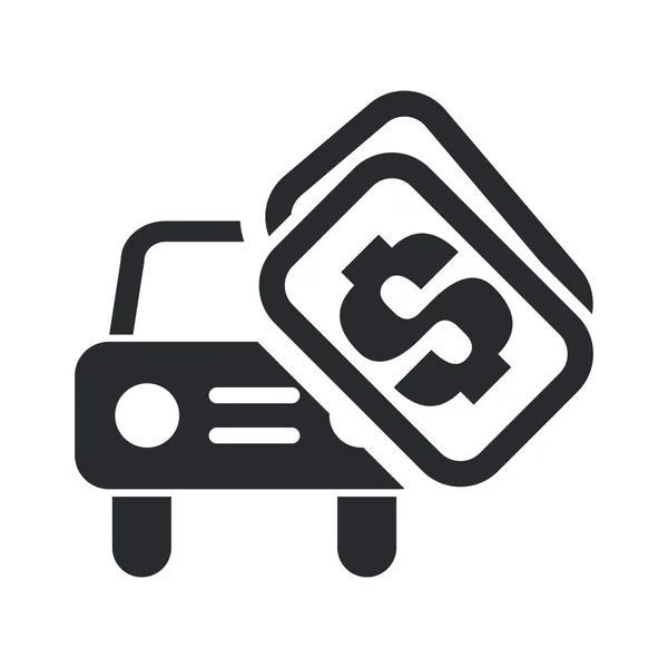 Vector illustration of single isolated car sale icon — Stock Vector