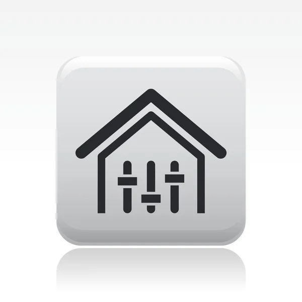 Ilustração vetorial do ícone de controle de níveis de casa — Vetor de Stock