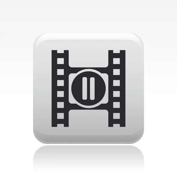 1 つの分離停止ビデオ アイコンのベクトル イラスト — ストックベクタ