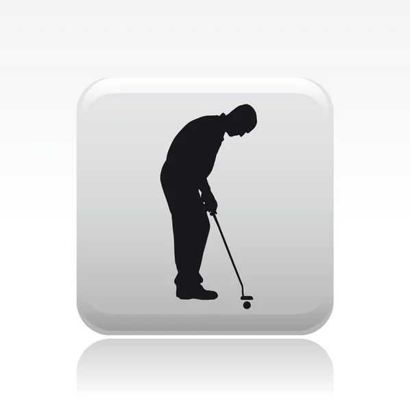 Ilustración vectorial del icono de un jugador de golf aislado — Archivo Imágenes Vectoriales