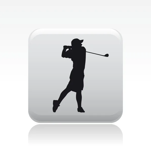 Illustration vectorielle de l'icône isolée du joueur de golf — Image vectorielle