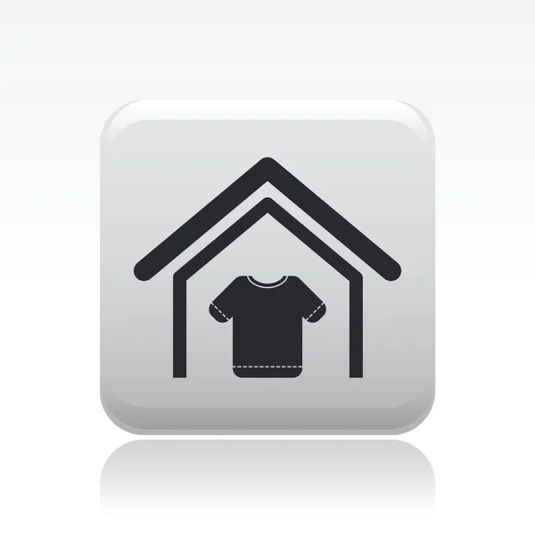 Illustrazione vettoriale dell'icona del negozio di abbigliamento singolo — Vettoriale Stock
