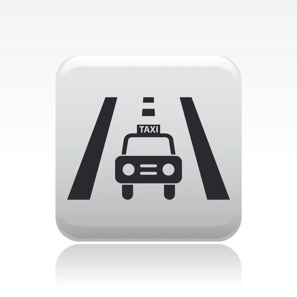 Ilustracja wektorowa jednej taksówki na białym tle ikony — Wektor stockowy