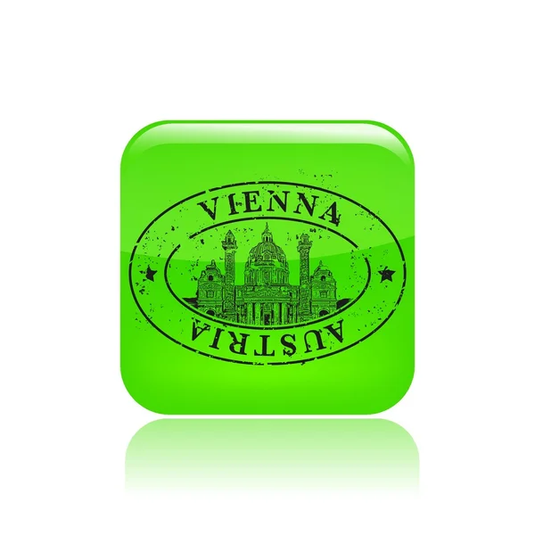 Vector illustration of single Vienna stamp icon — Stock Vector
