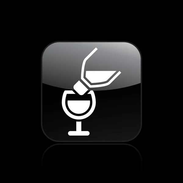 Vector illustration of single isolated wine pour icon — Stock Vector