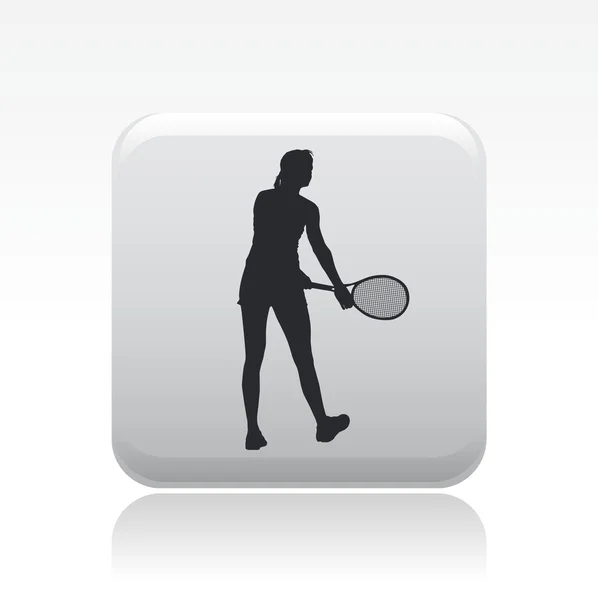 独立したテニスアイコンのベクトルイラスト — ストックベクタ
