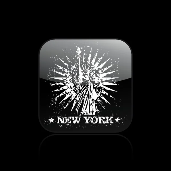 İzole edilmiş tek New York simgesinin vektör illüstrasyonu — Stok Vektör