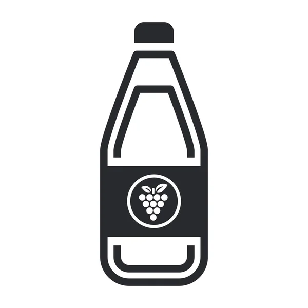 Illustrazione vettoriale dell'icona del singolo vino isolato — Vettoriale Stock