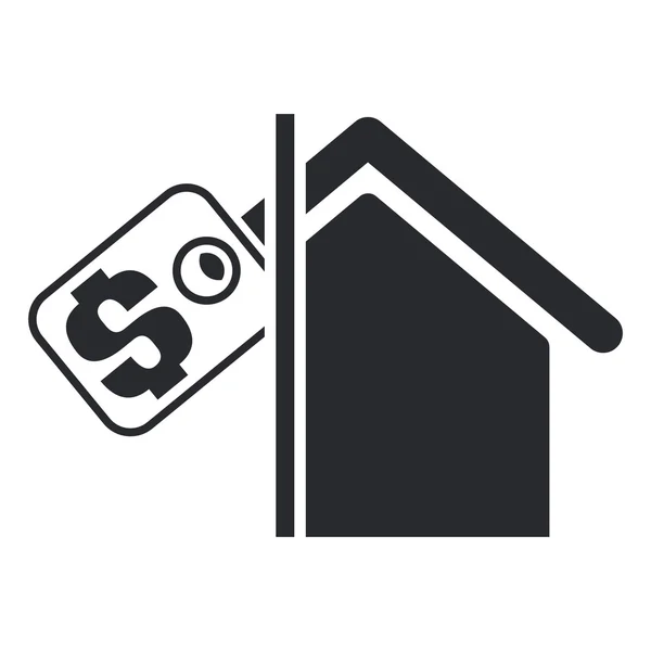 Ilustración vectorial de un único icono inmobiliario aislado — Vector de stock