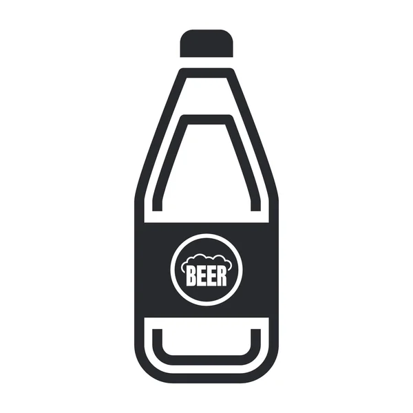 İzole edilmiş tek bira ikonunun vektör illüstrasyonu — Stok Vektör