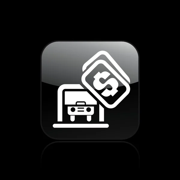 Ilustración vectorial del icono de aparcamiento individual — Vector de stock