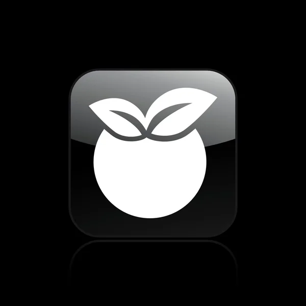 Векторная иллюстрация одной изолированной иконки яблока — стоковый вектор