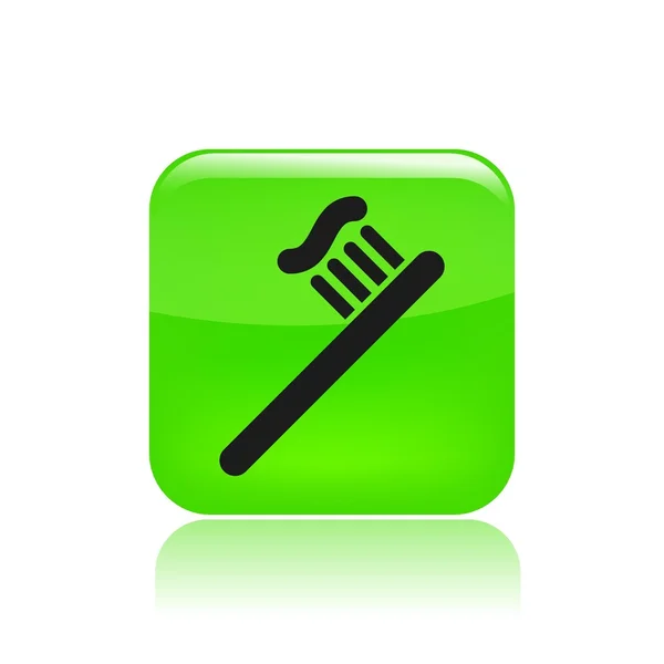 Illustration vectorielle de l'icône d'une brosse à dents unique — Image vectorielle