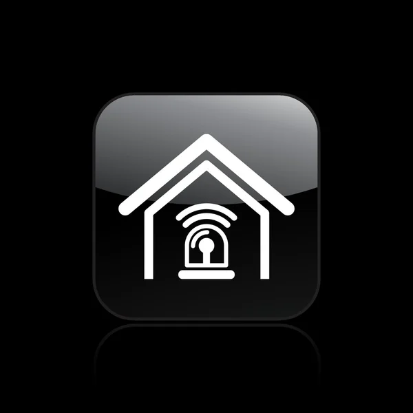 Vector illustration of single home alarm icon — Stock Vector