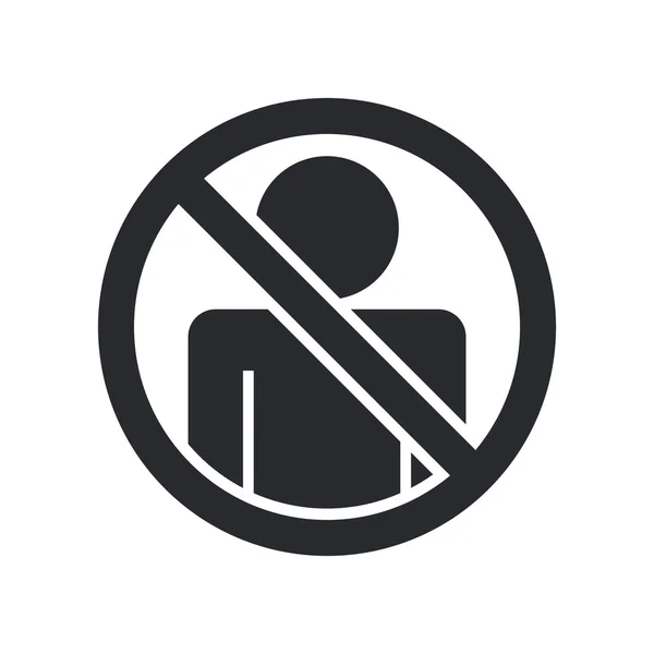 Ilustração vetorial do ícone de acesso isolado proibido — Vetor de Stock