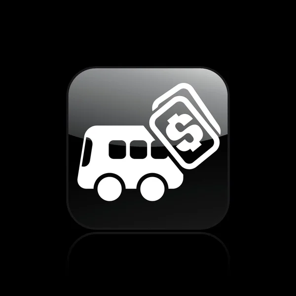 Vektoros illusztráció egy busz pay ikon — Stock Vector