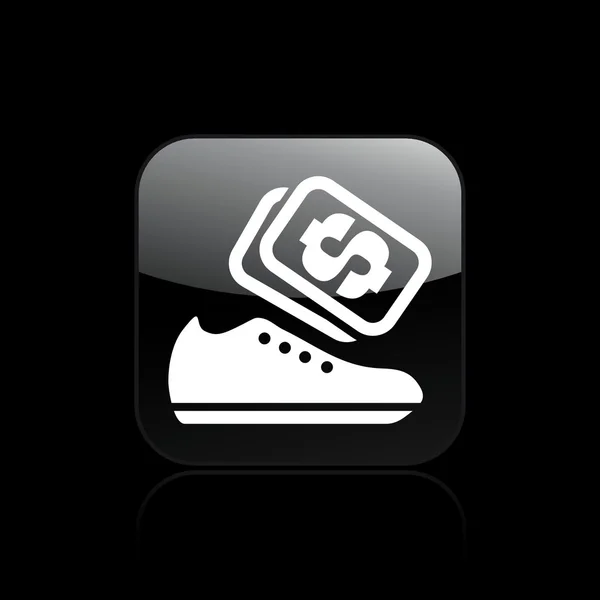 Illustrazione vettoriale dell'icona del negozio di scarpe singole — Vettoriale Stock
