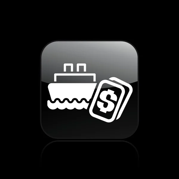 Ilustração vetorial do ícone de custo único da marinha — Vetor de Stock