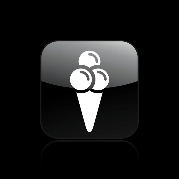 Illustration vectorielle de l'icône d'une seule glace — Image vectorielle