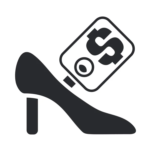 Illustration vectorielle de l'icône de chaussure mode isolée — Image vectorielle