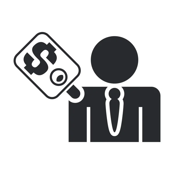 Illustration vectorielle d'icône de corruption isolée — Image vectorielle