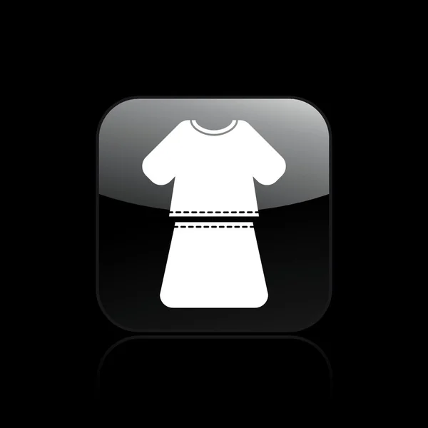 Vector illustration of single girl dress icon — Stock Vector