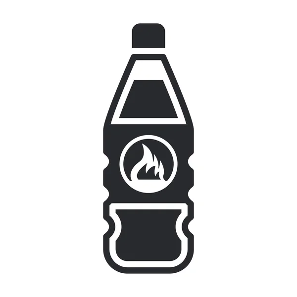 Vectorillustratie van geïsoleerde branden fles pictogram — Stockvector