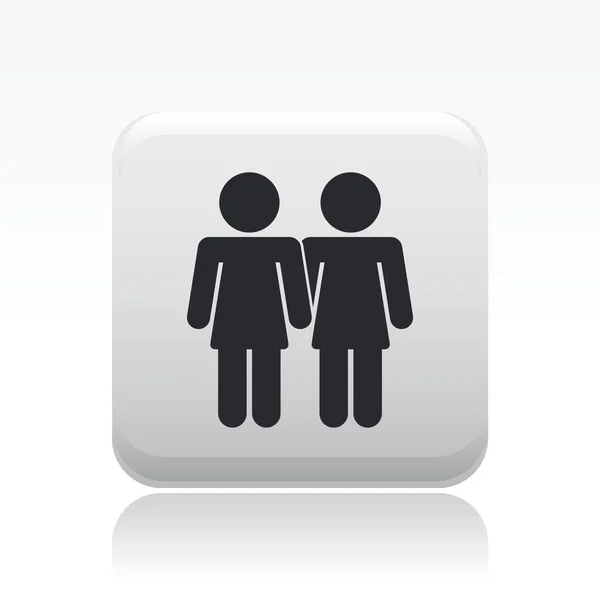 Vector illustration of single lesbian icon — Stock Vector