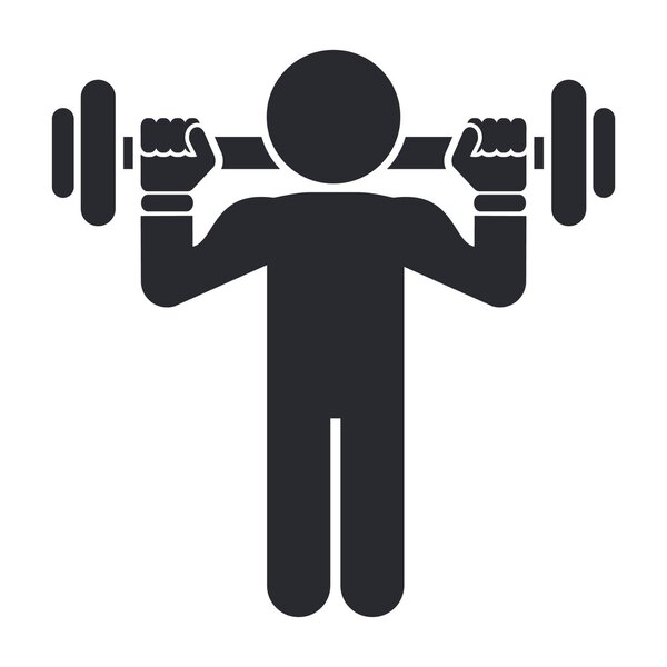 Vector illustration of isolated gym icon