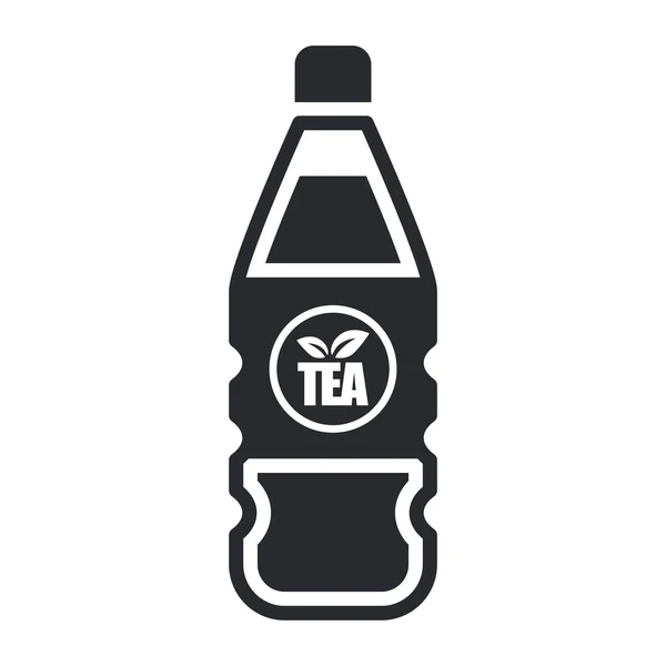 Illustrazione vettoriale dell'icona della bottiglia di tè isolata — Vettoriale Stock