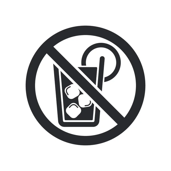 Ilustración vectorial del icono aislado de no bebida — Vector de stock
