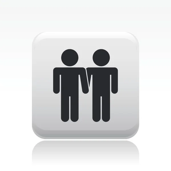 Vector illustration of single gay icon — Stock Vector