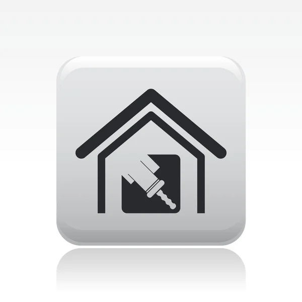 Ilustración vectorial del icono de pintura de una sola casa — Vector de stock